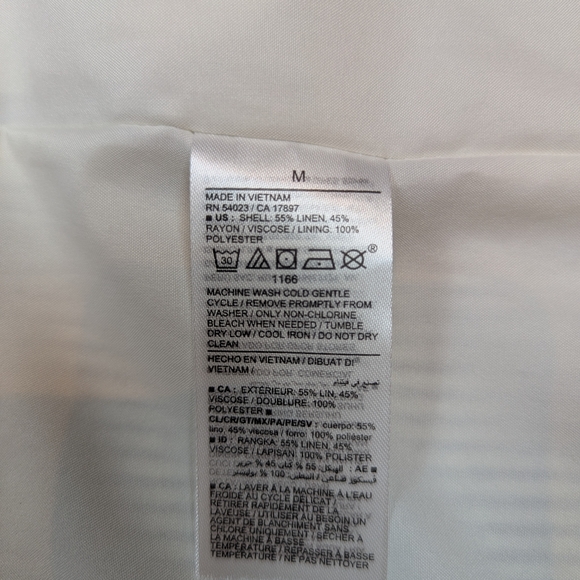 Linen Blend Pinstripe Double Breasted Blazer - Picture 7 of 8